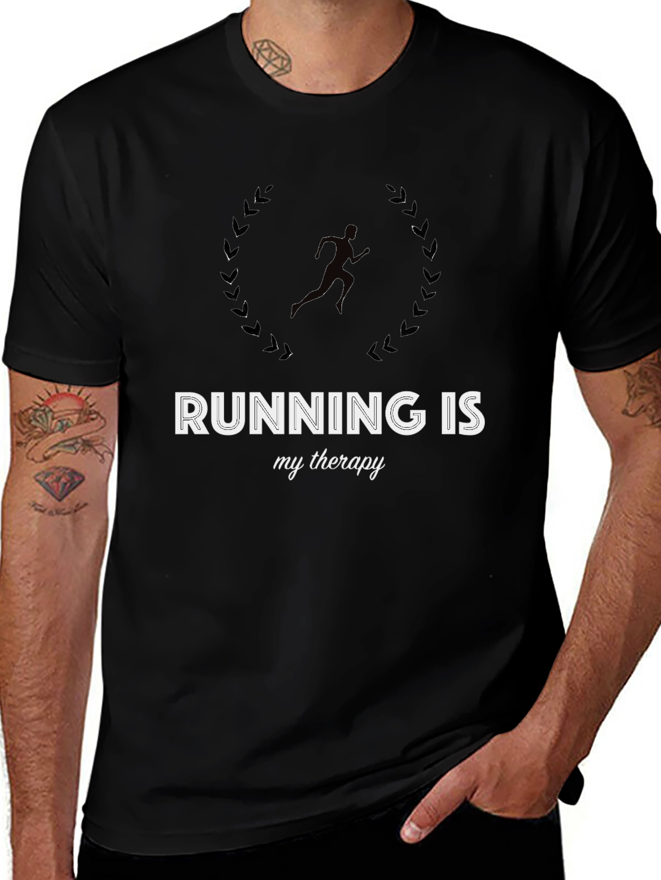 Running is My Therapy Graphic Tee