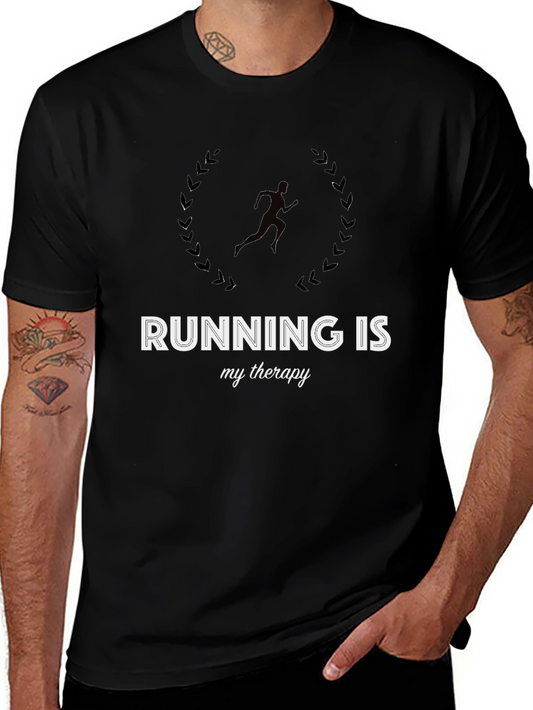 Running is My Therapy Graphic Tee