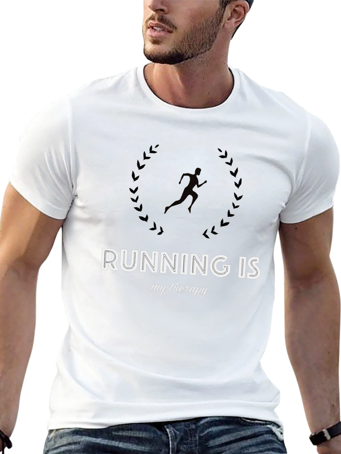Running is My Therapy Graphic Tee