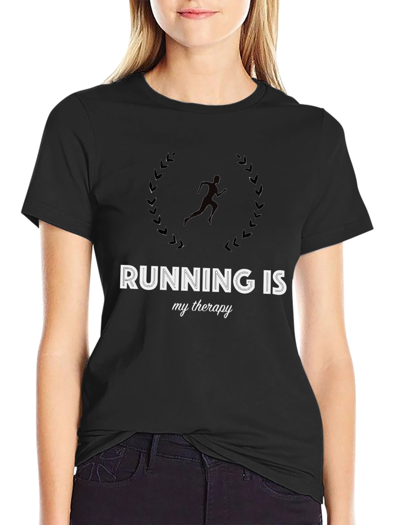 Running is My Therapy Graphic Tee