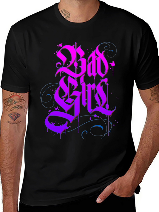 Bad Girls Gothic Style Black Graphic Tee