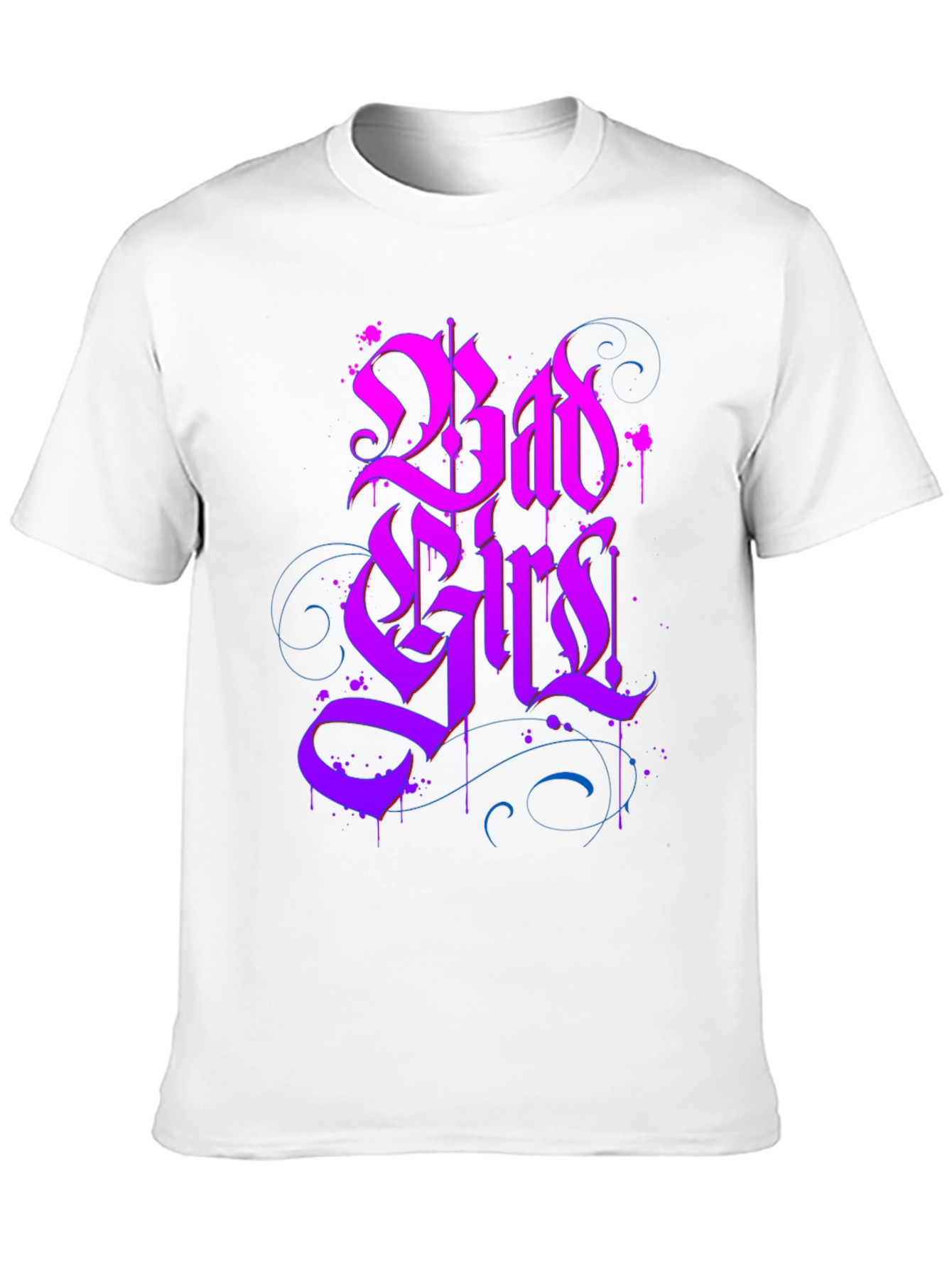 Bad Girls Gothic Style Black Graphic Tee