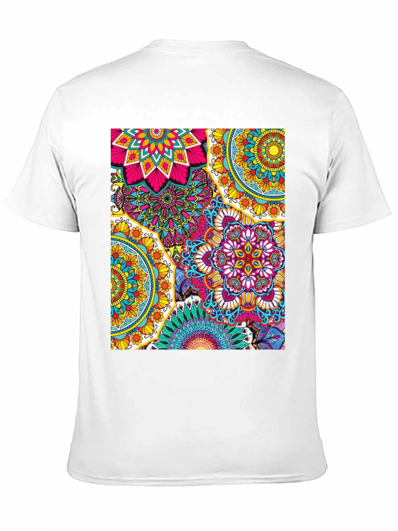 Vibrant Mandala Graphic Print T-Shirt - Casual & Stylish