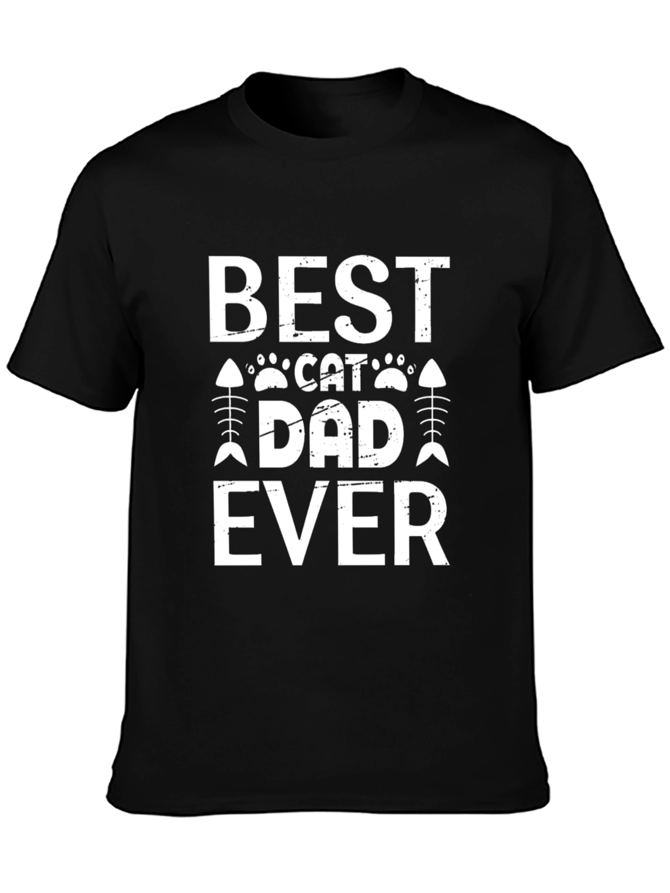 Best Cat Dad Ever Graphic T-Shirt