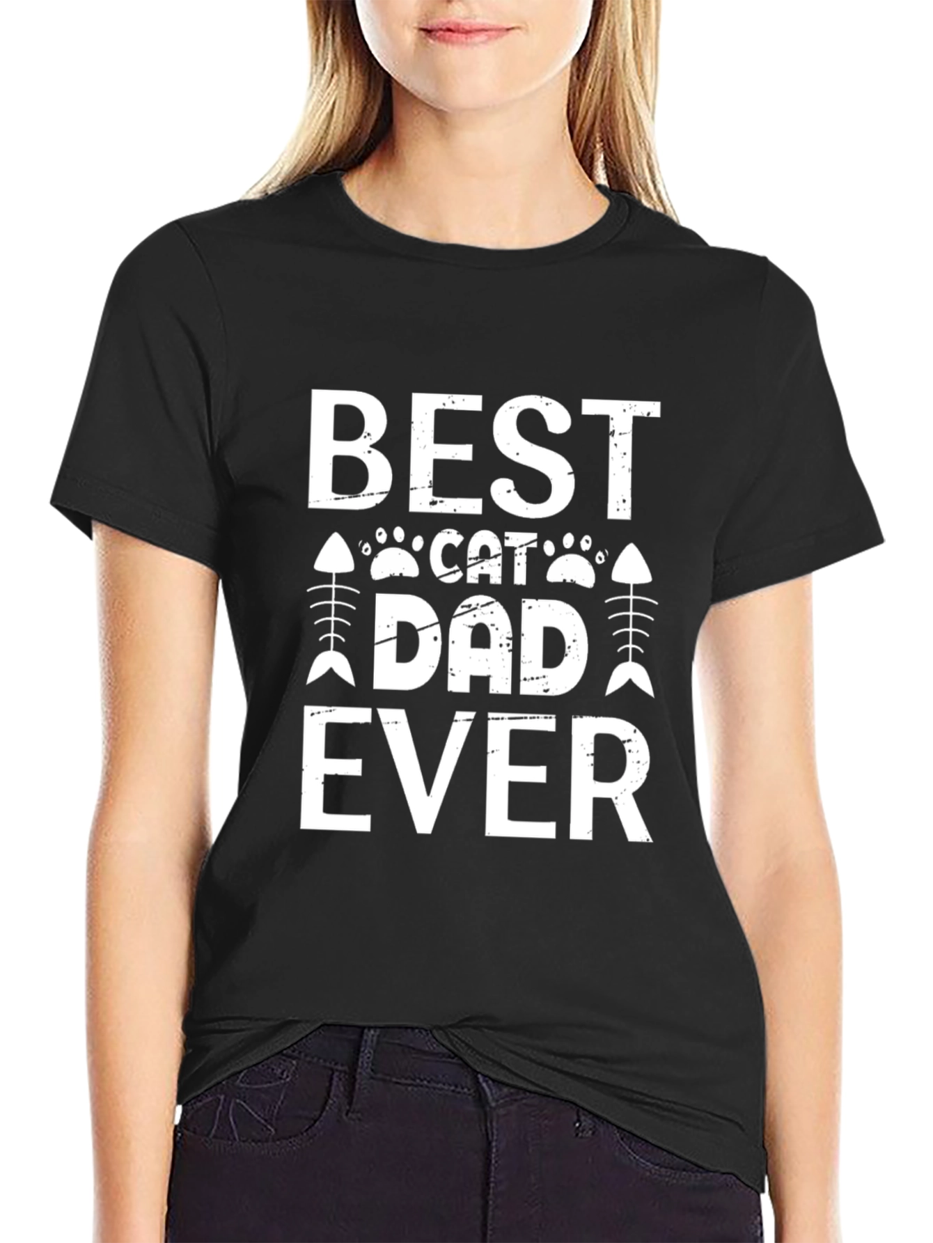 Best Cat Dad Ever Graphic T-Shirt
