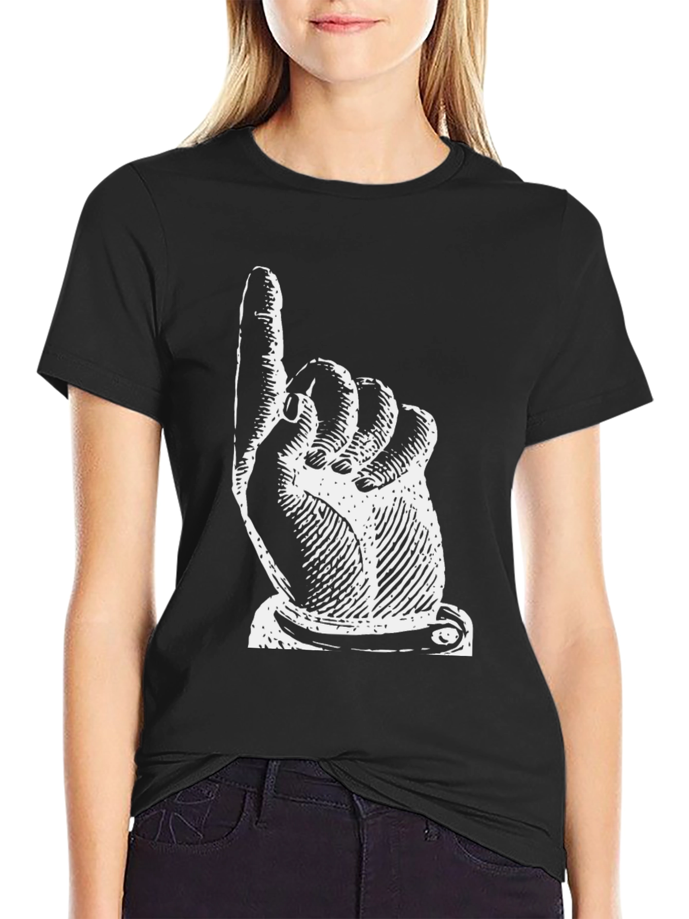 Pointing Finger Graphic T-Shirt