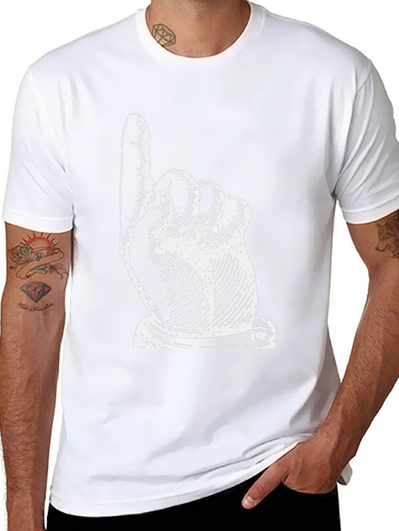 Pointing Finger Graphic T-Shirt