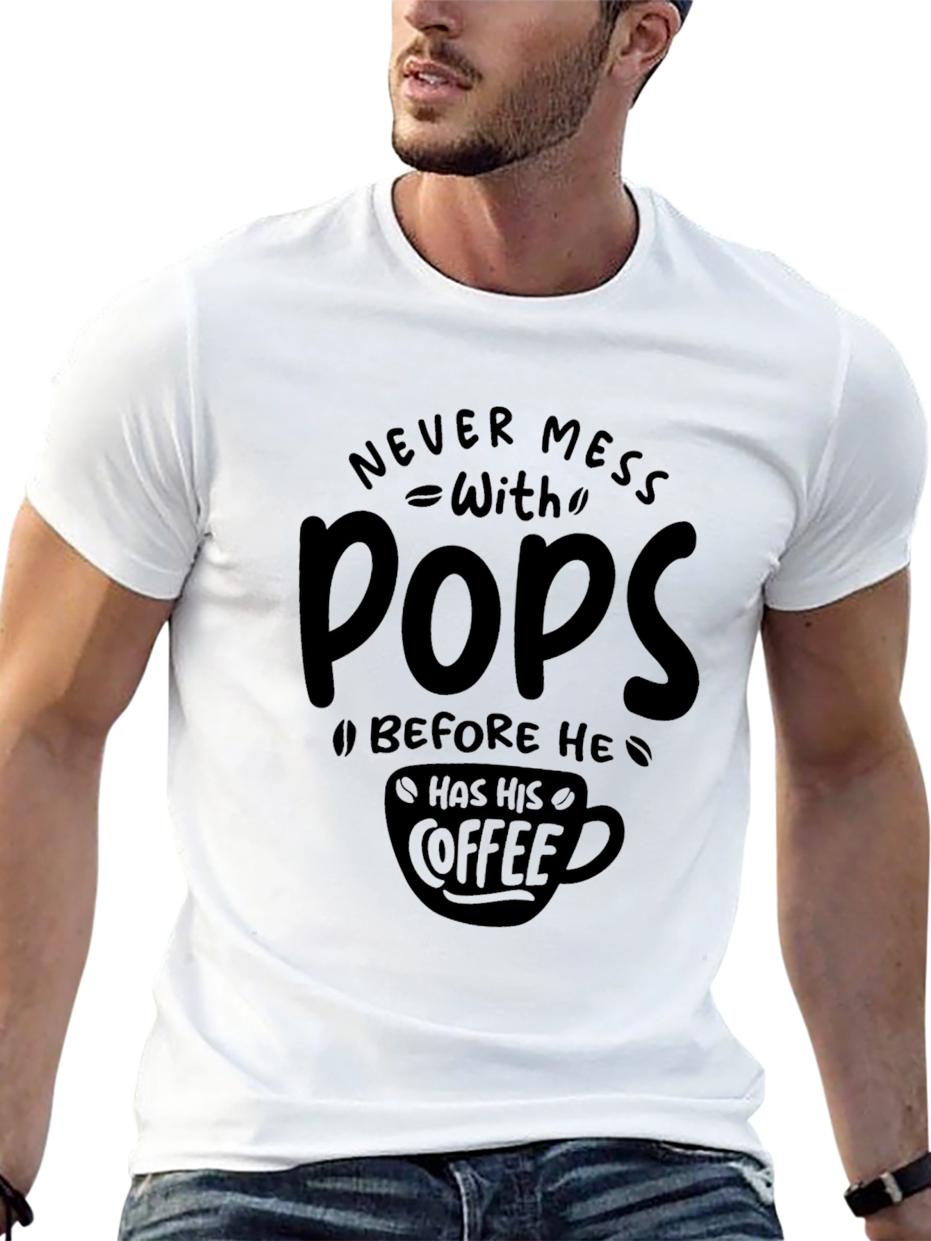 Never Mess With Pops Coffee Graphic Tee