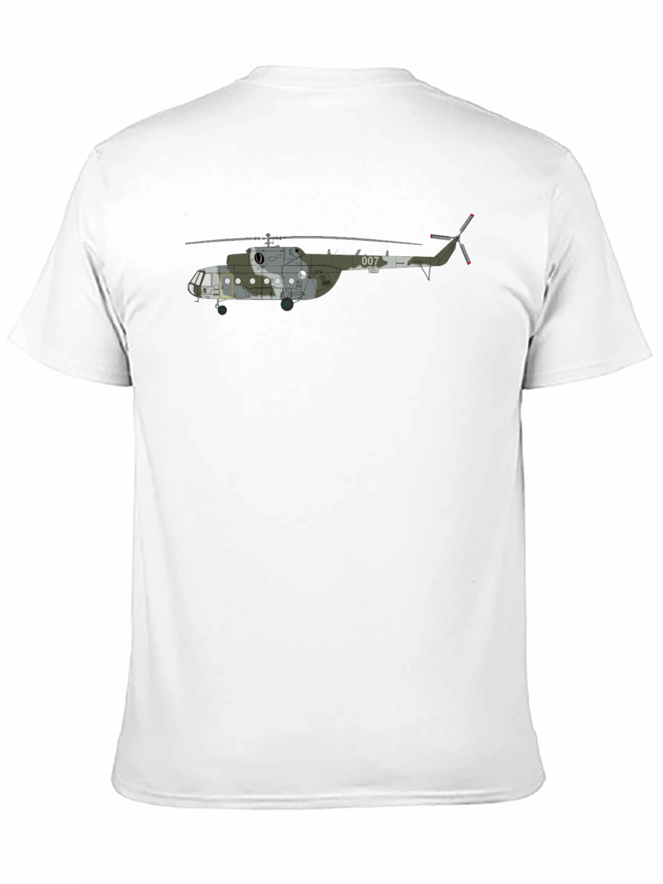 Military Helicopter Graphic Tee - Black