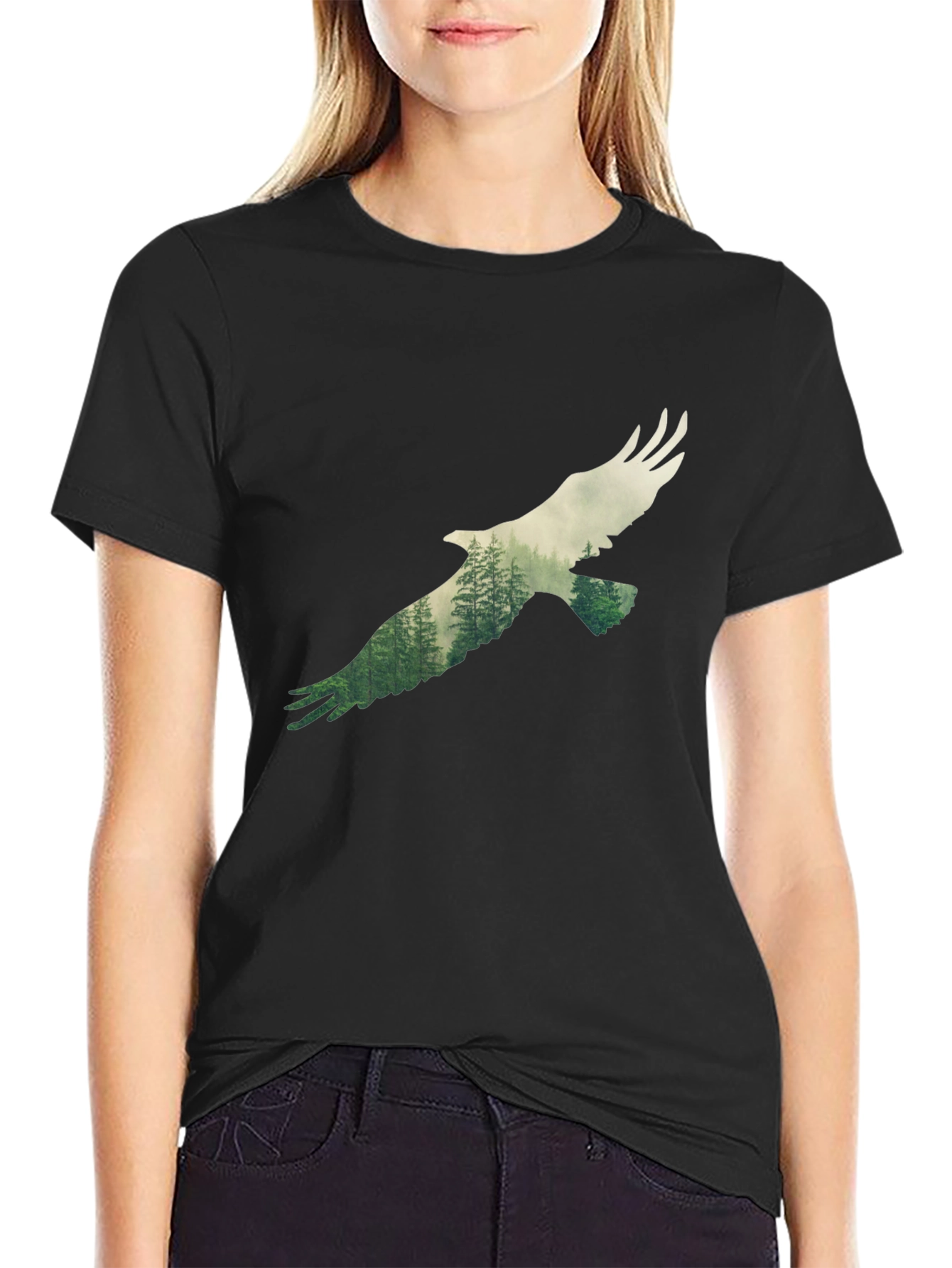 Eagle Forest T-Shirt - Nature Inspired Tee