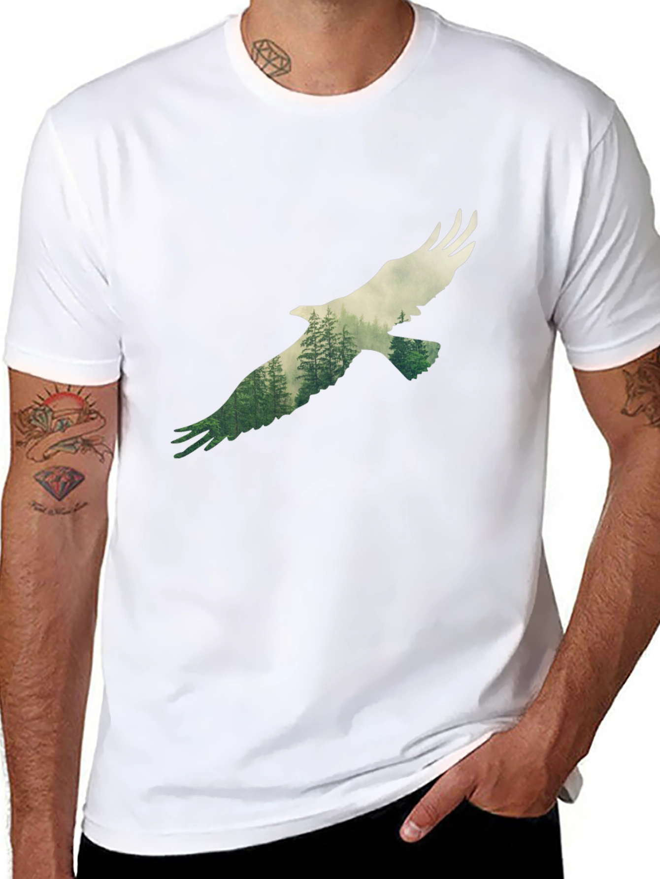 Eagle Forest T-Shirt - Nature Inspired Tee
