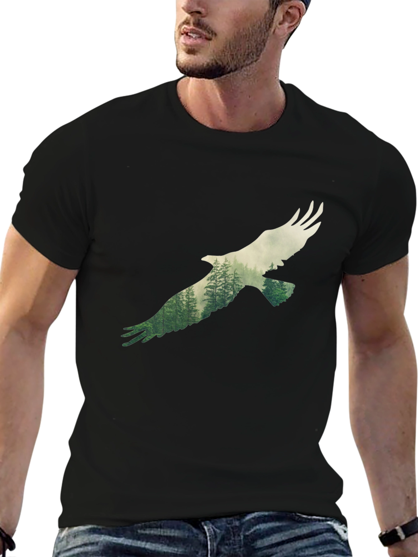 Eagle Forest T-Shirt - Nature Inspired Tee