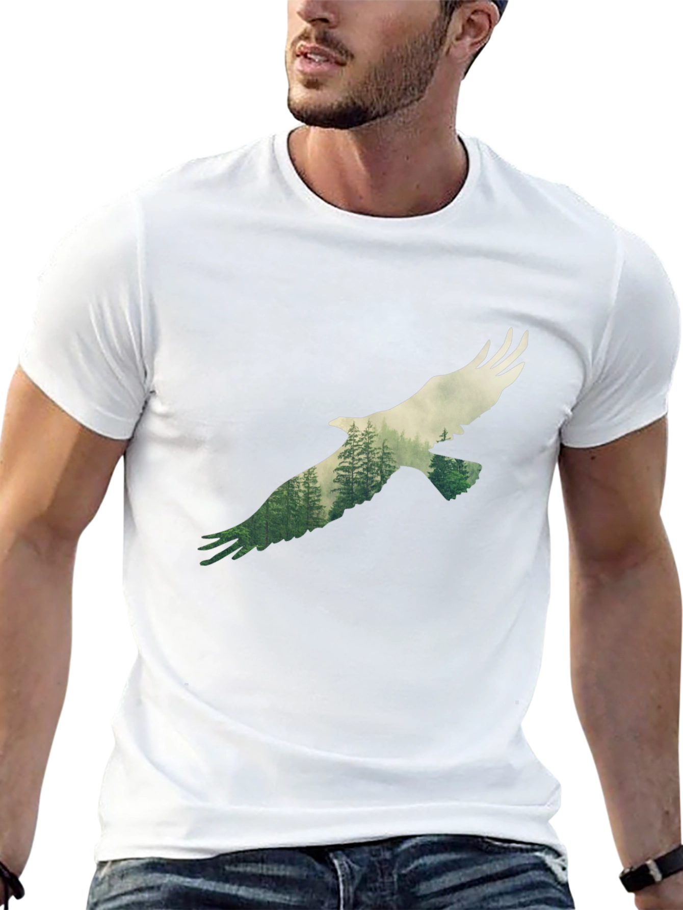 Eagle Forest T-Shirt - Nature Inspired Tee