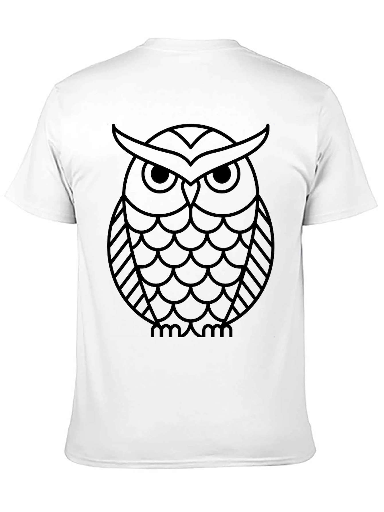 Owl Graphic Tee - Black Cotton Blend T-Shirt
