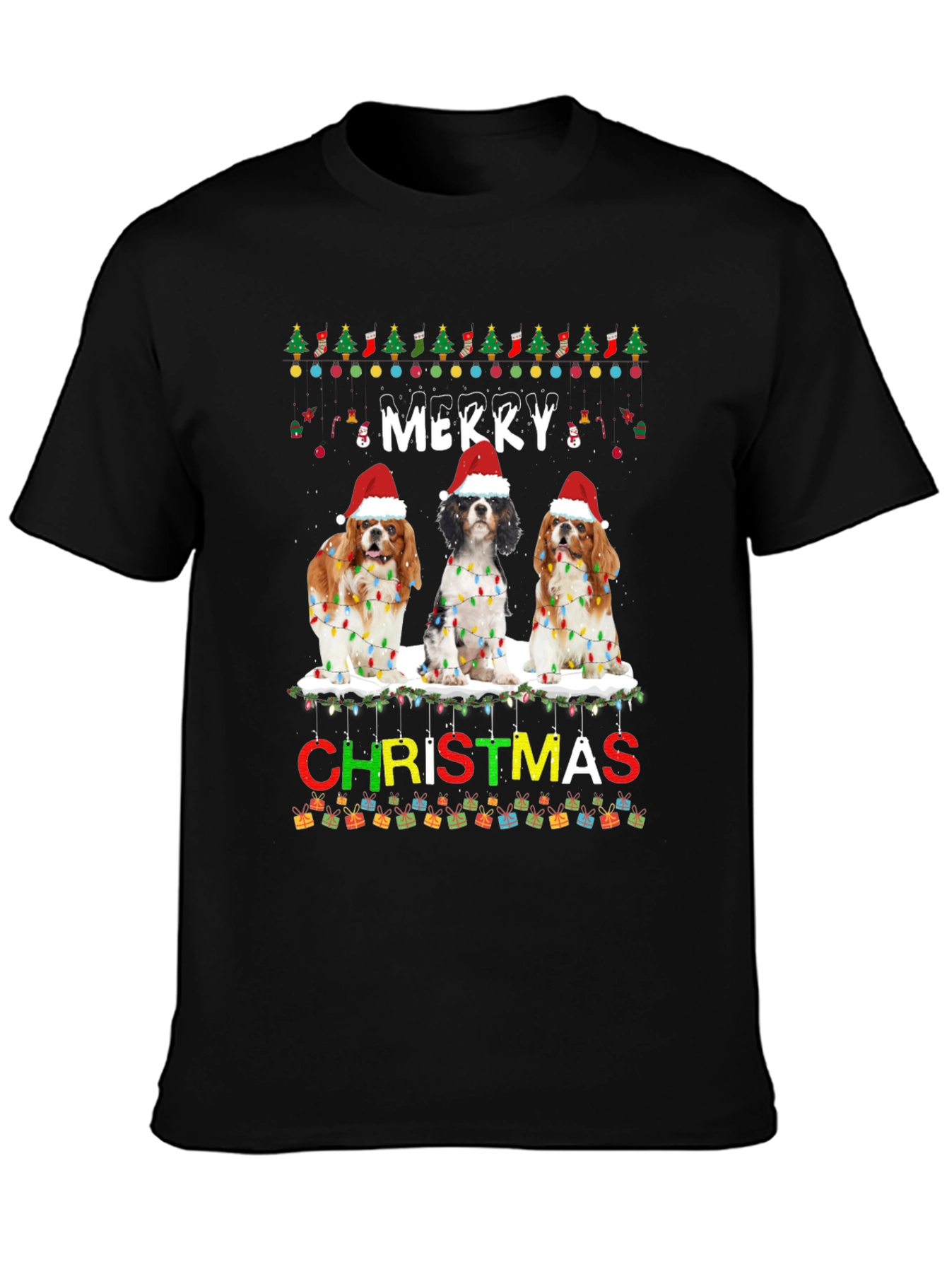 Merry Christmas Cavalier Spaniel T-Shirt