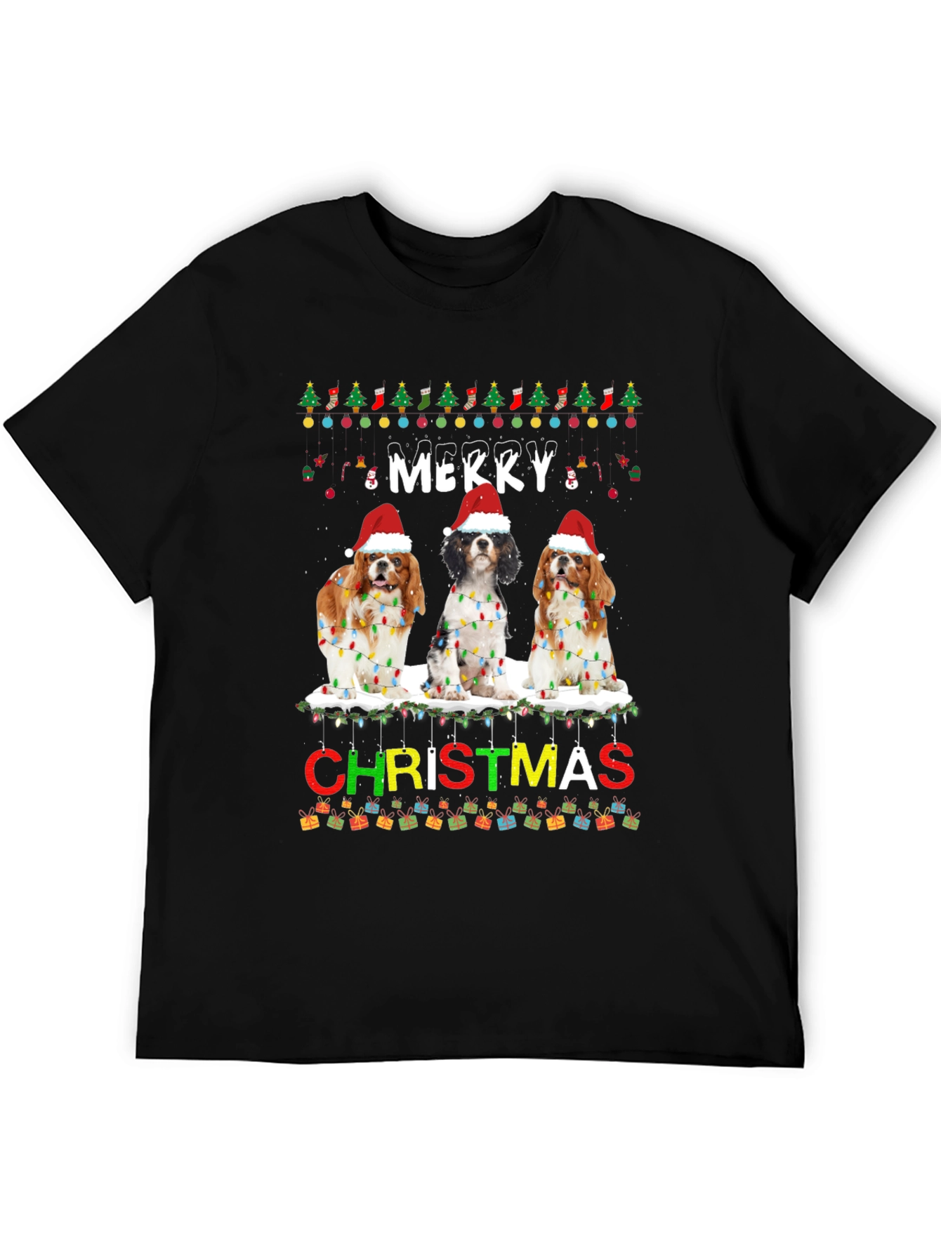 Merry Christmas Cavalier Spaniel T-Shirt