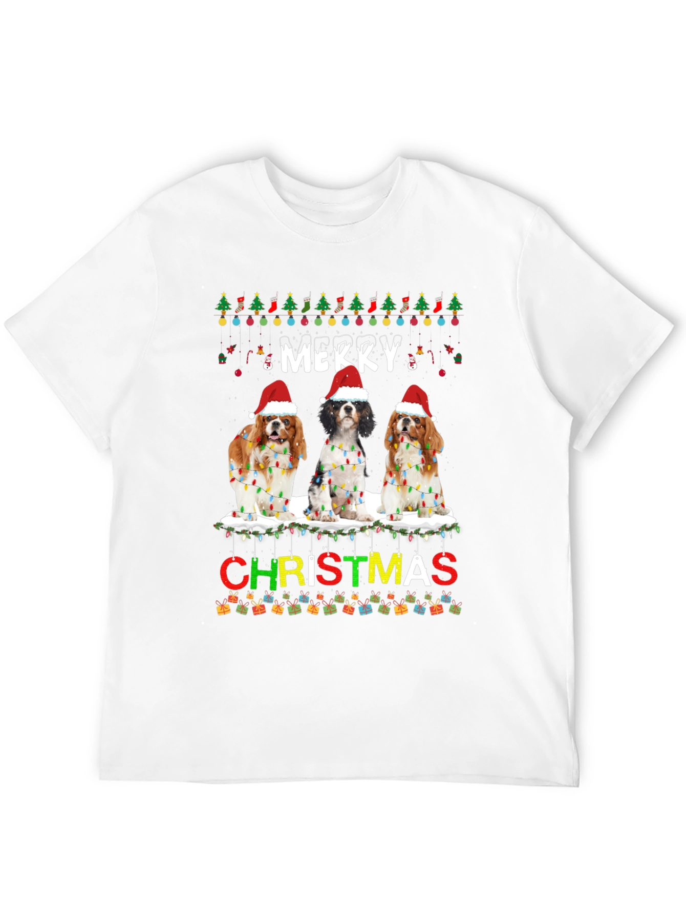 Merry Christmas Cavalier Spaniel T-Shirt