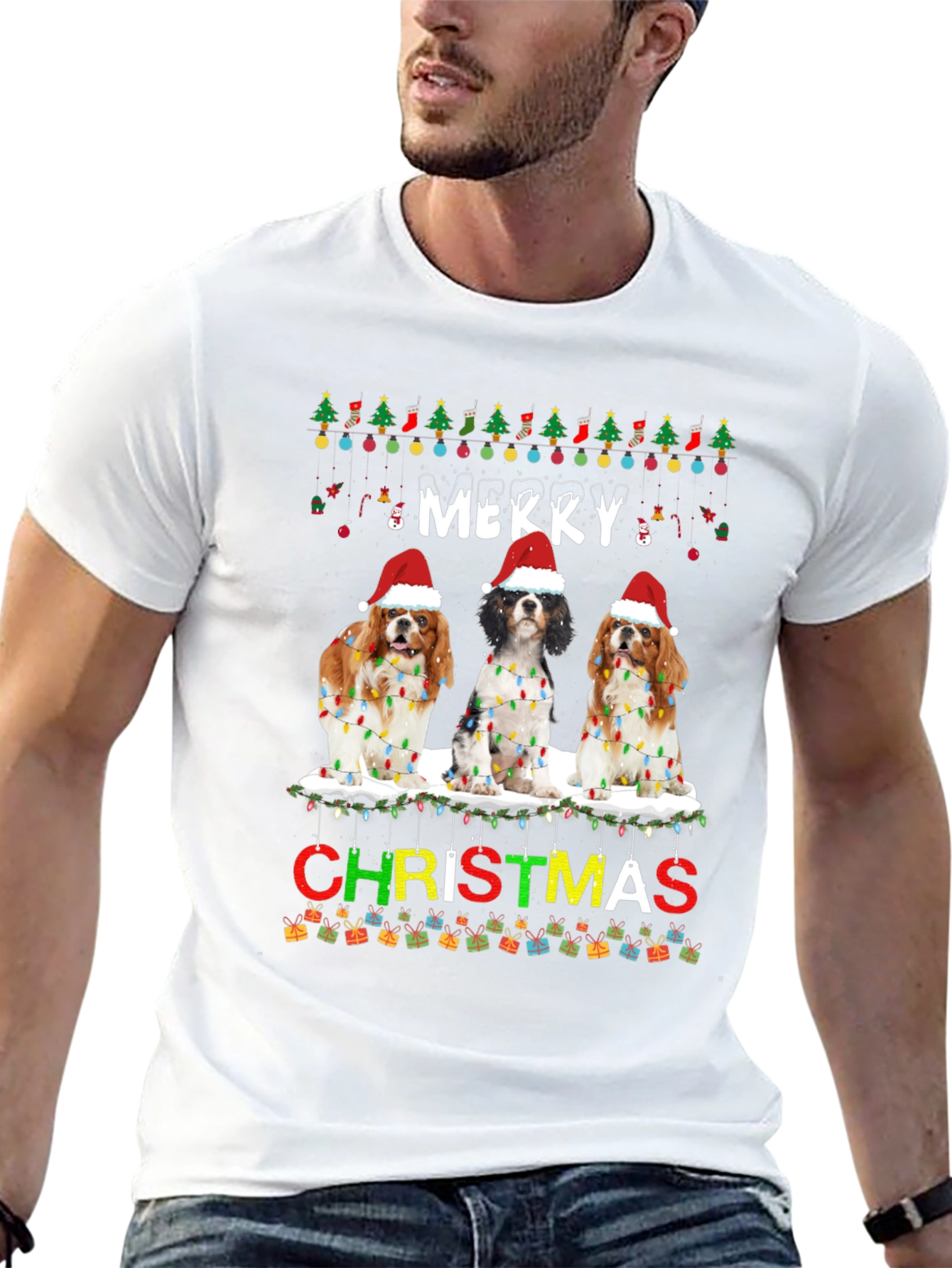 Merry Christmas Cavalier Spaniel T-Shirt