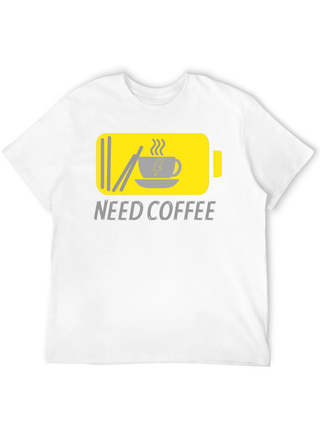 Need Coffee Graphic Tee - Low Battery Mode