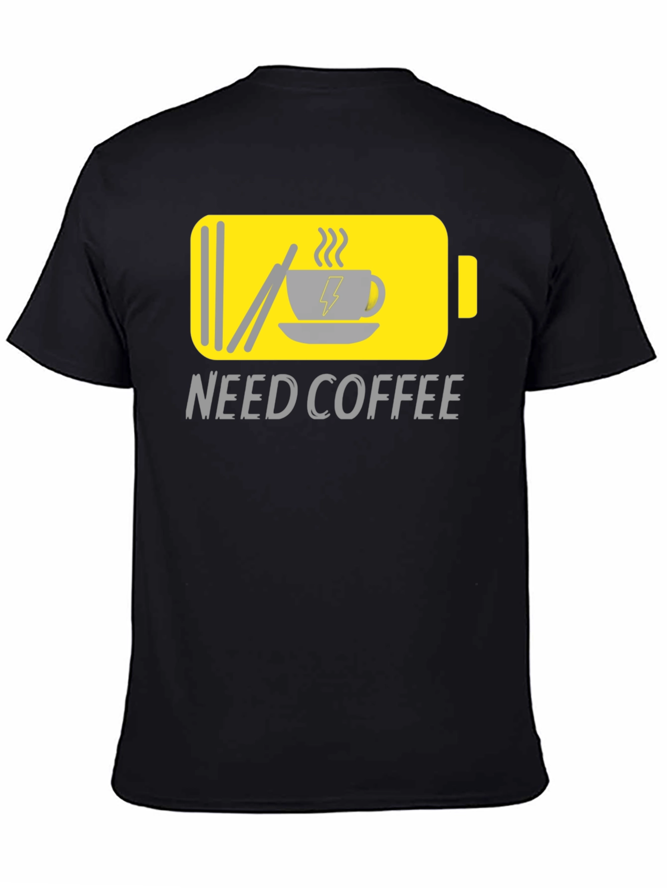 Need Coffee Graphic Tee - Low Battery Mode