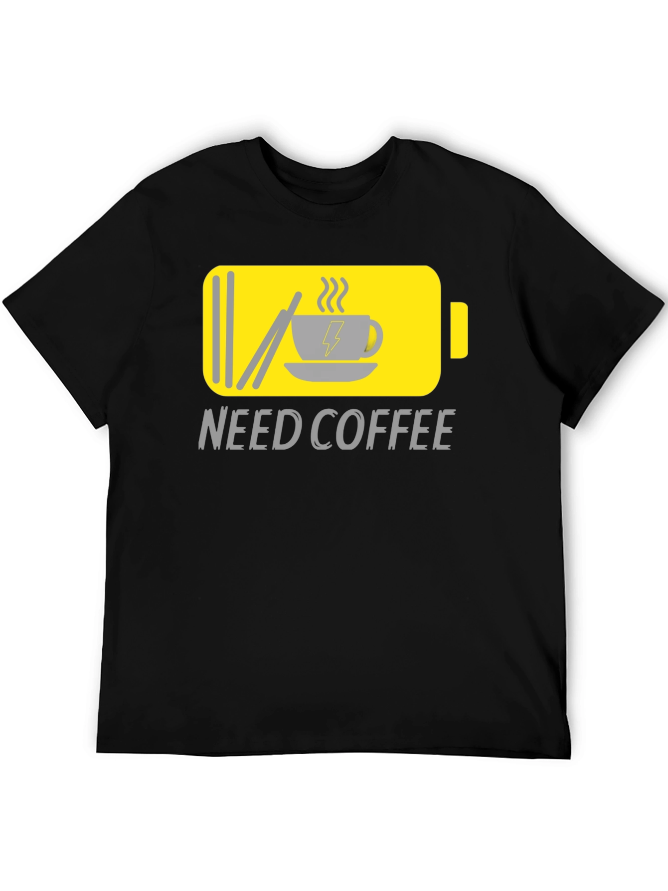 Need Coffee Graphic Tee - Low Battery Mode