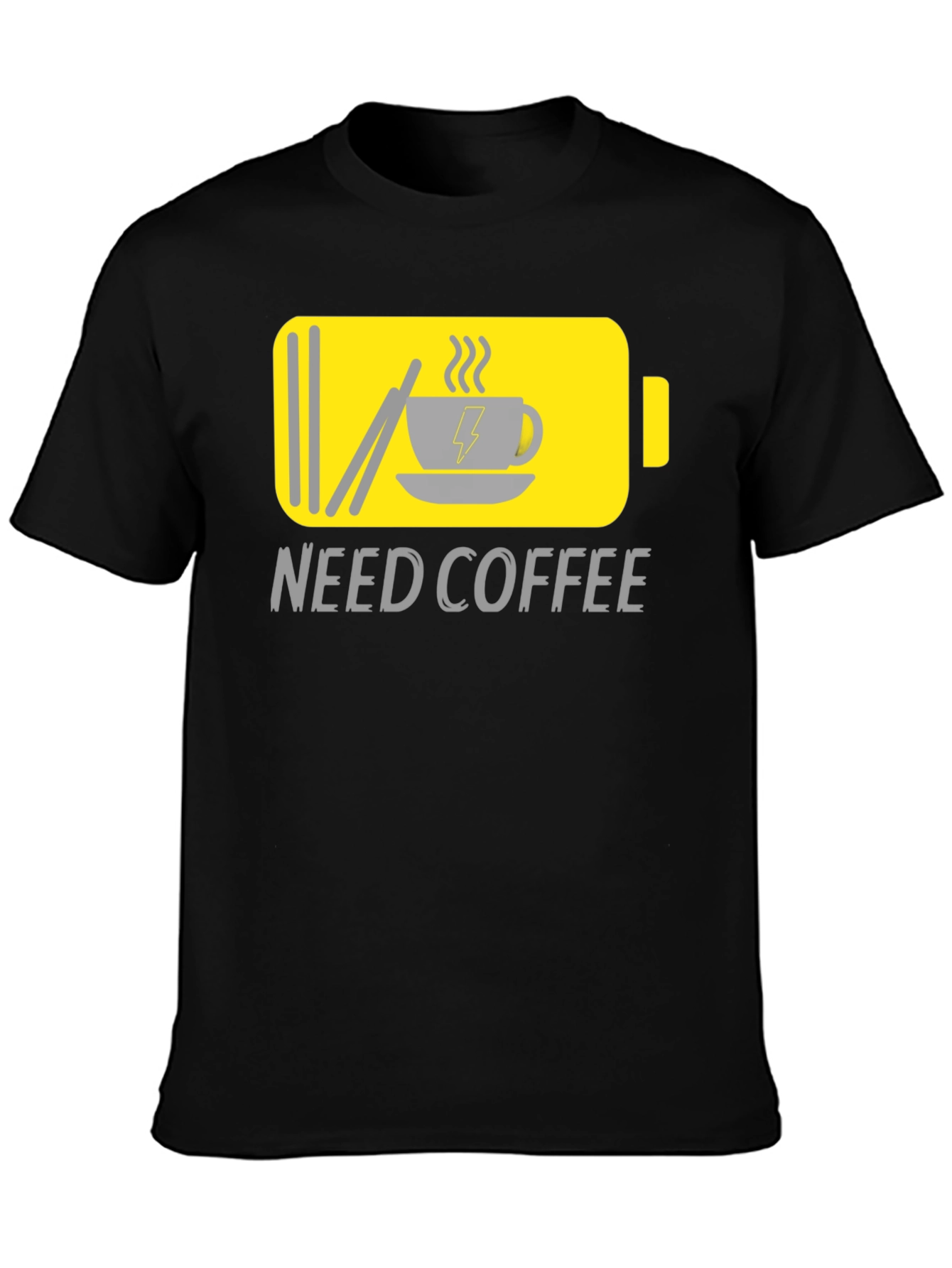 Need Coffee Graphic Tee - Low Battery Mode