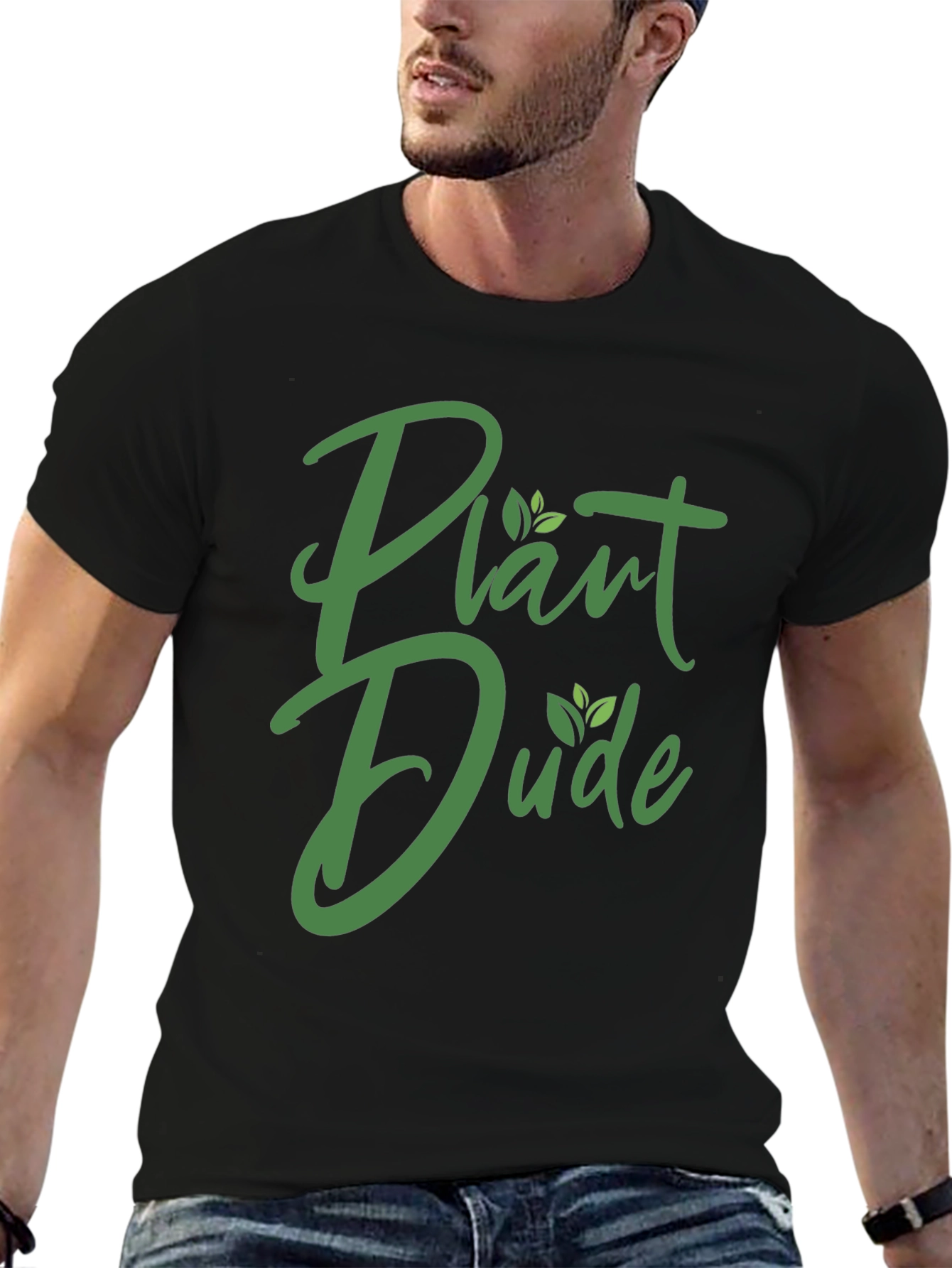 Plant Dude Graphic Tee - Black Cotton T-Shirt