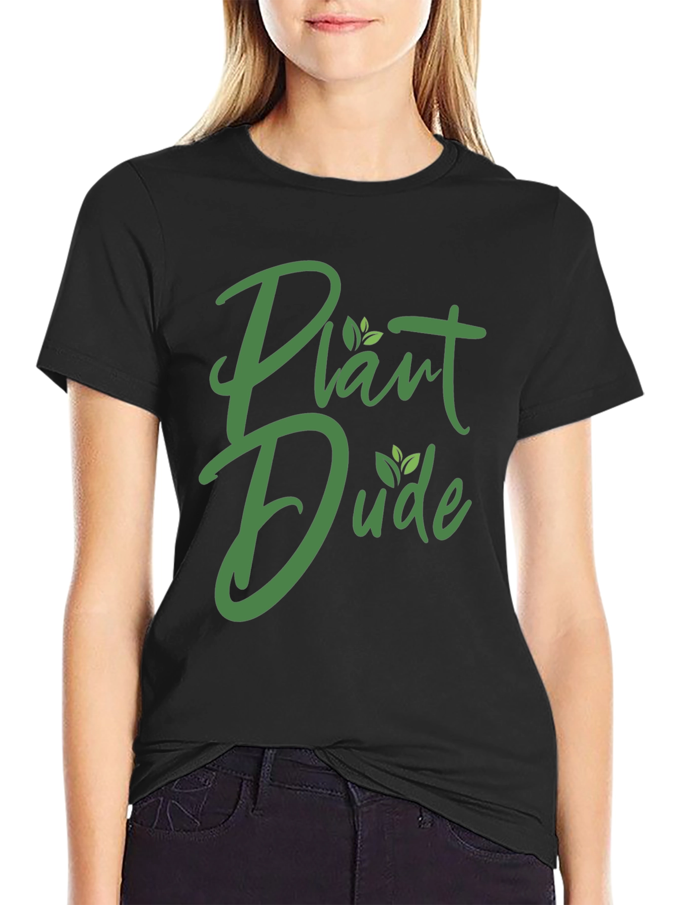 Plant Dude Graphic Tee - Black Cotton T-Shirt