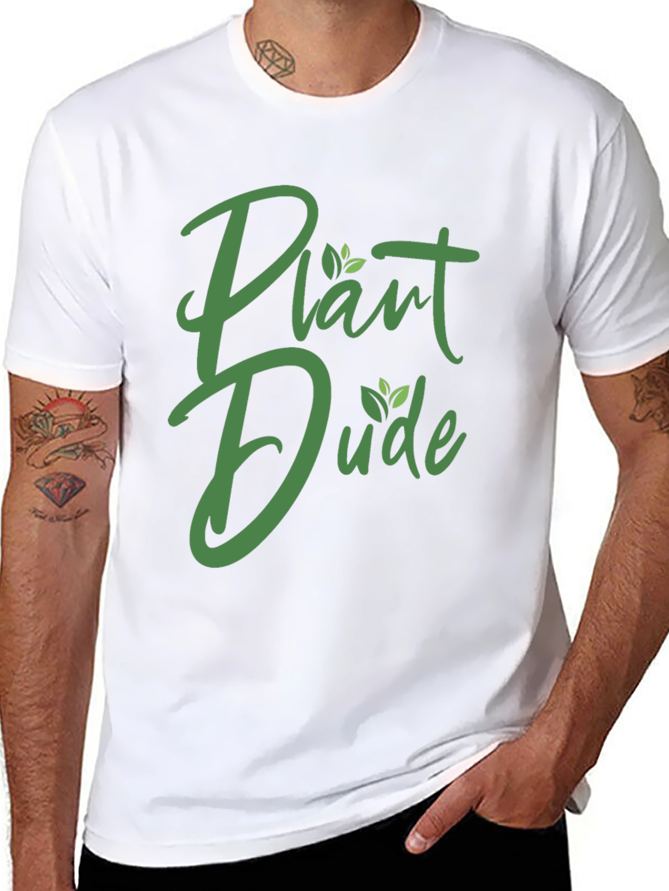 Plant Dude Graphic Tee - Black Cotton T-Shirt