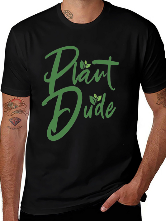 Plant Dude Graphic Tee - Black Cotton T-Shirt