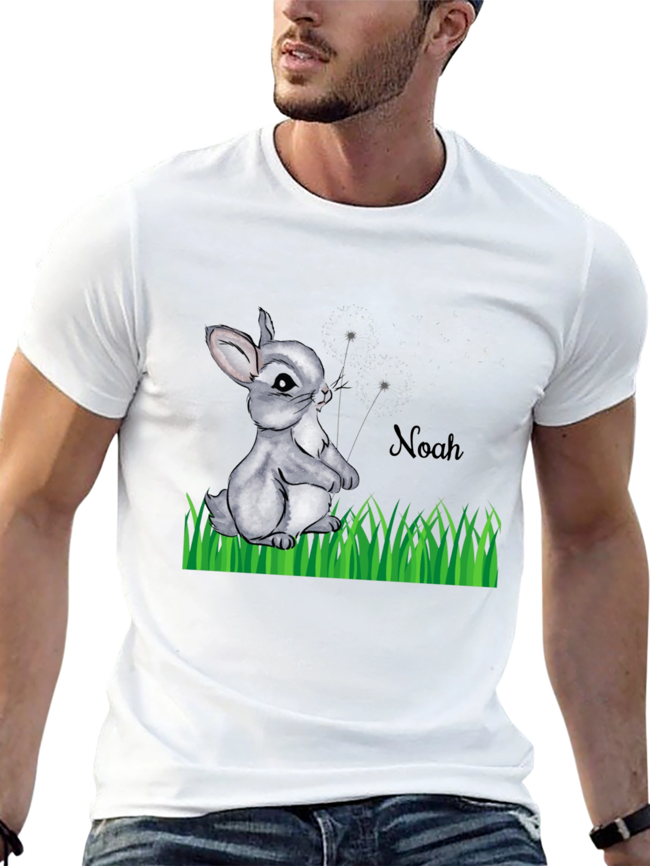 Cute Bunny Noah Graphic Tee
