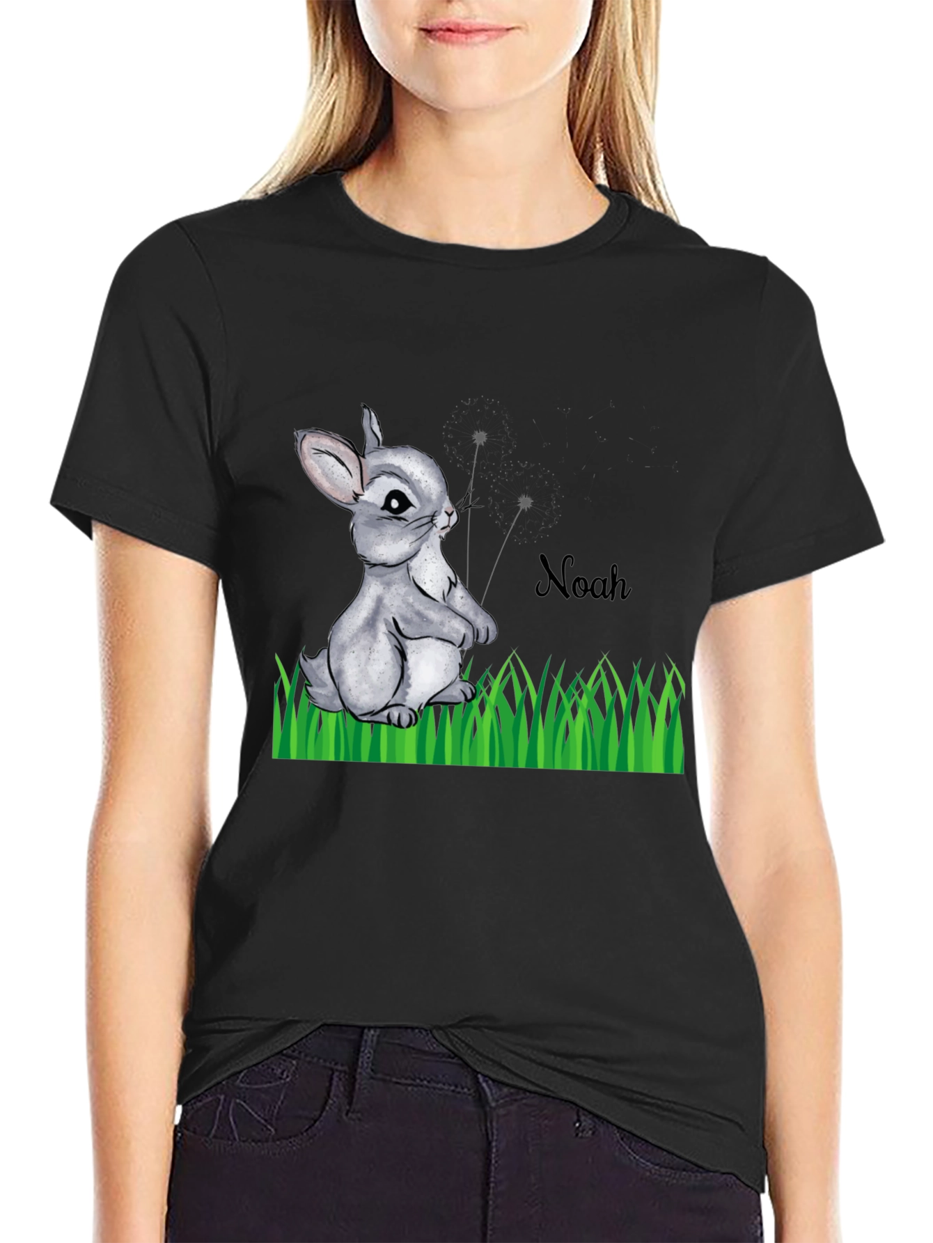 Cute Bunny Noah Graphic Tee