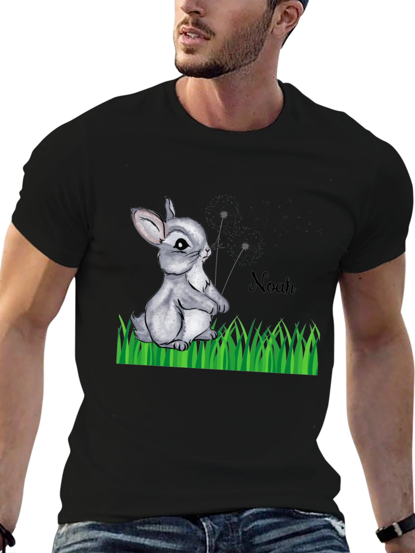 Cute Bunny Noah Graphic Tee