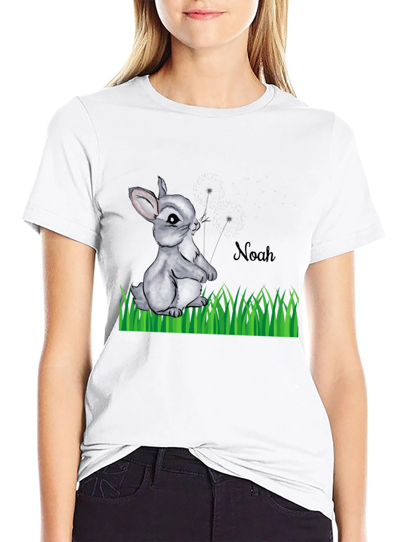 Cute Bunny Noah Graphic Tee