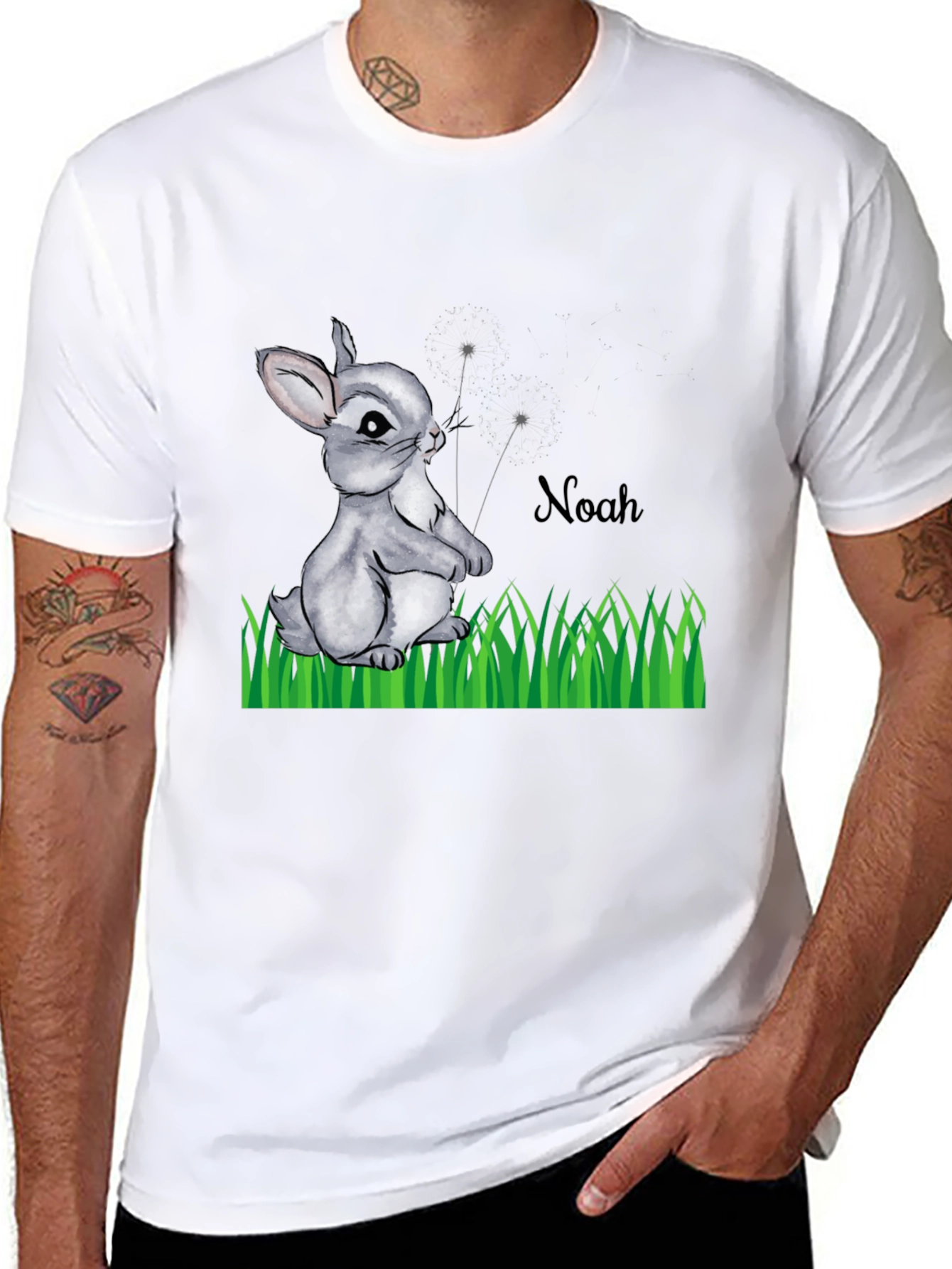 Cute Bunny Noah Graphic Tee