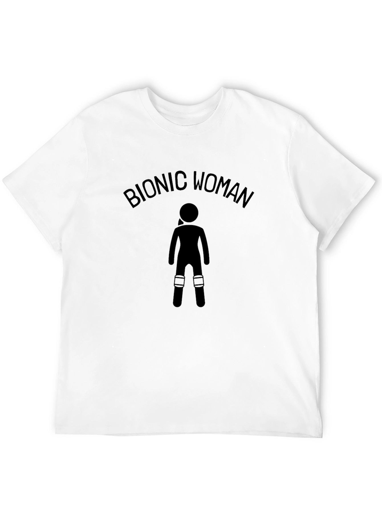 Bionic Woman Graphic Tee - Black Cotton T-Shirt