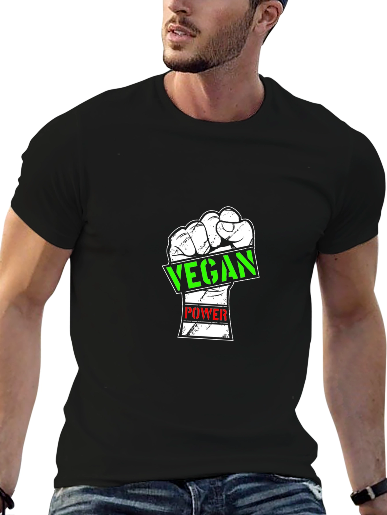 Vegan Power Fist Graphic T-Shirt