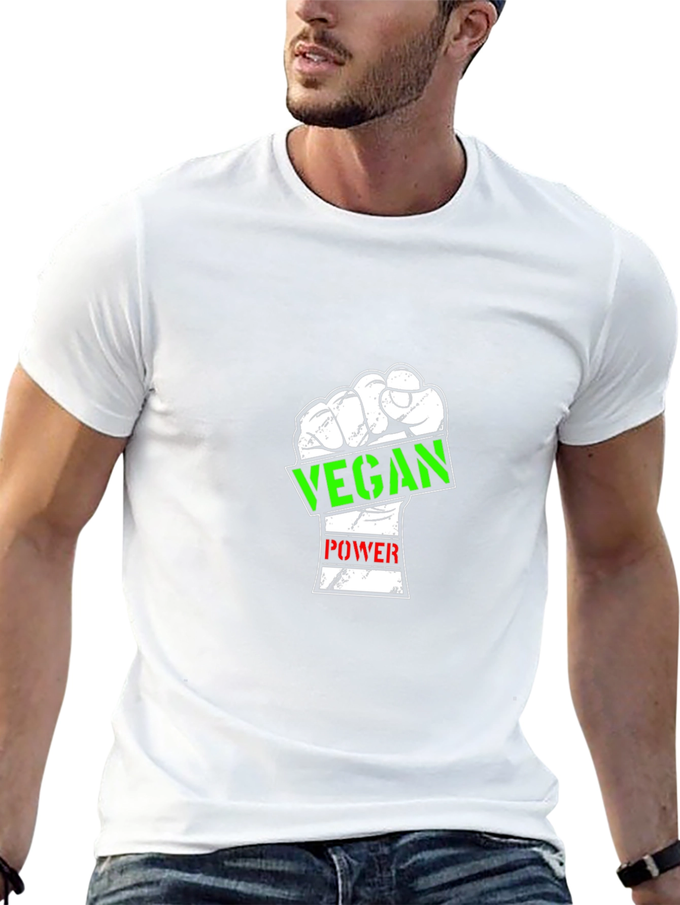 Vegan Power Fist Graphic T-Shirt