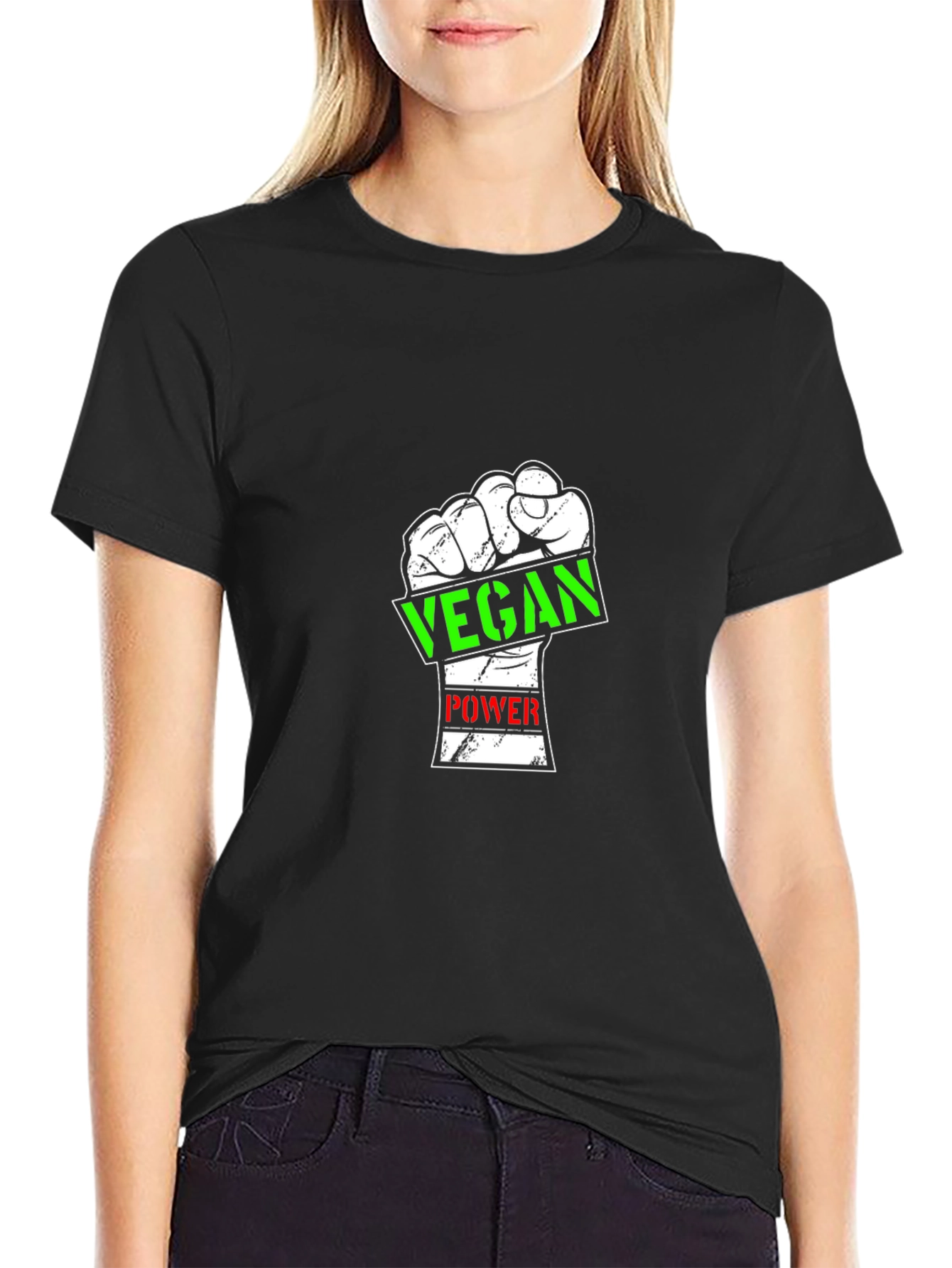 Vegan Power Fist Graphic T-Shirt