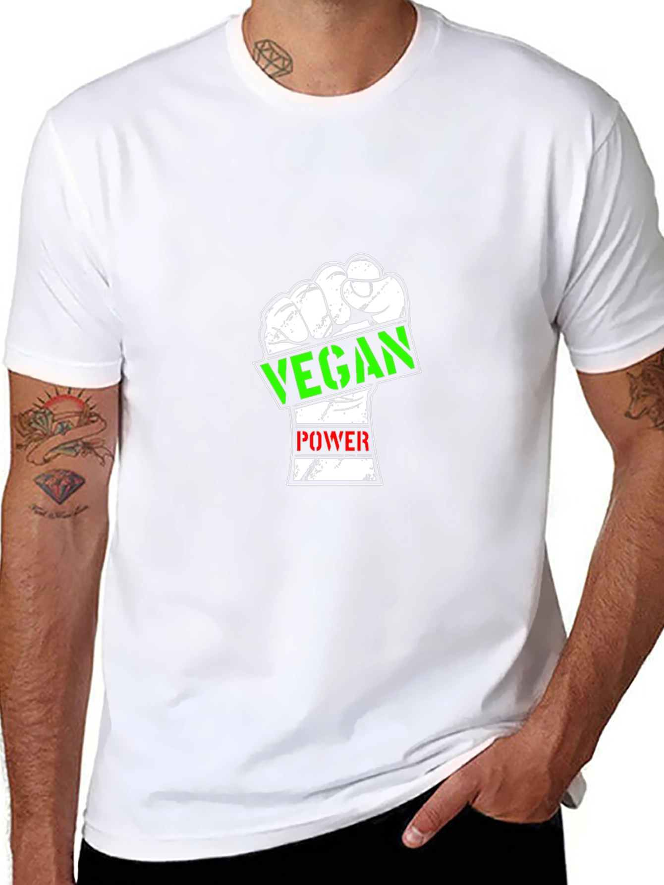 Vegan Power Fist Graphic T-Shirt
