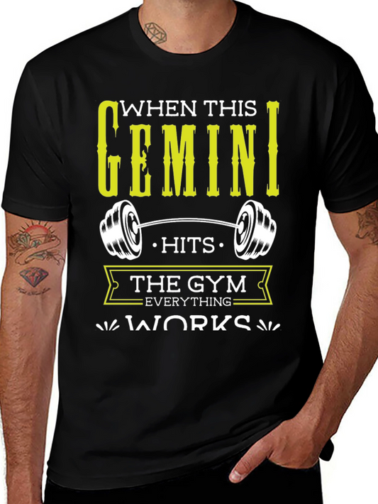 Gemini Gym T-Shirt - Zodiac Workout Tee