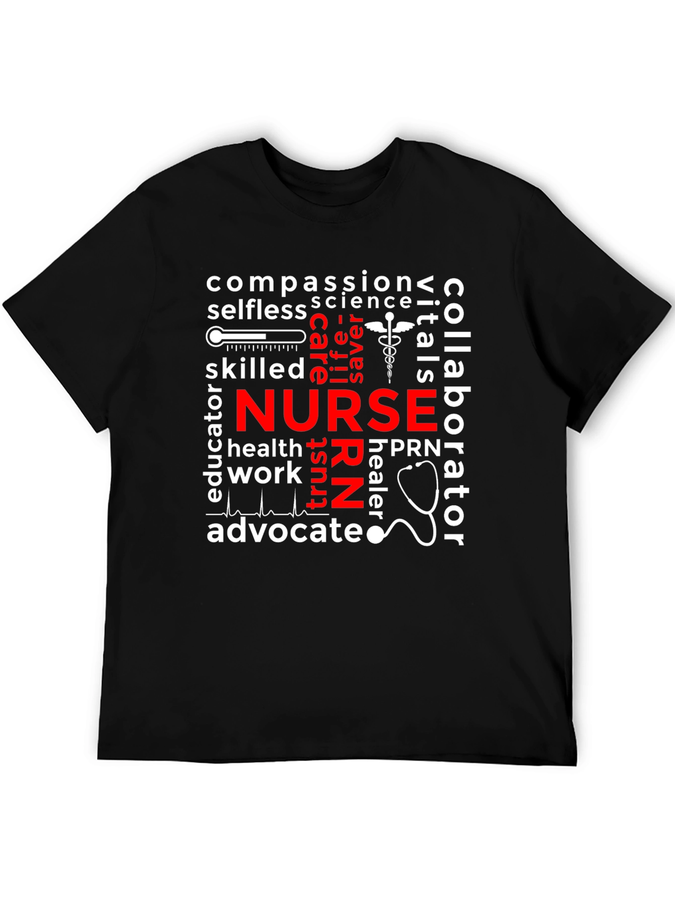 Nurse Word Cloud T-Shirt - Healthcare Apparel
