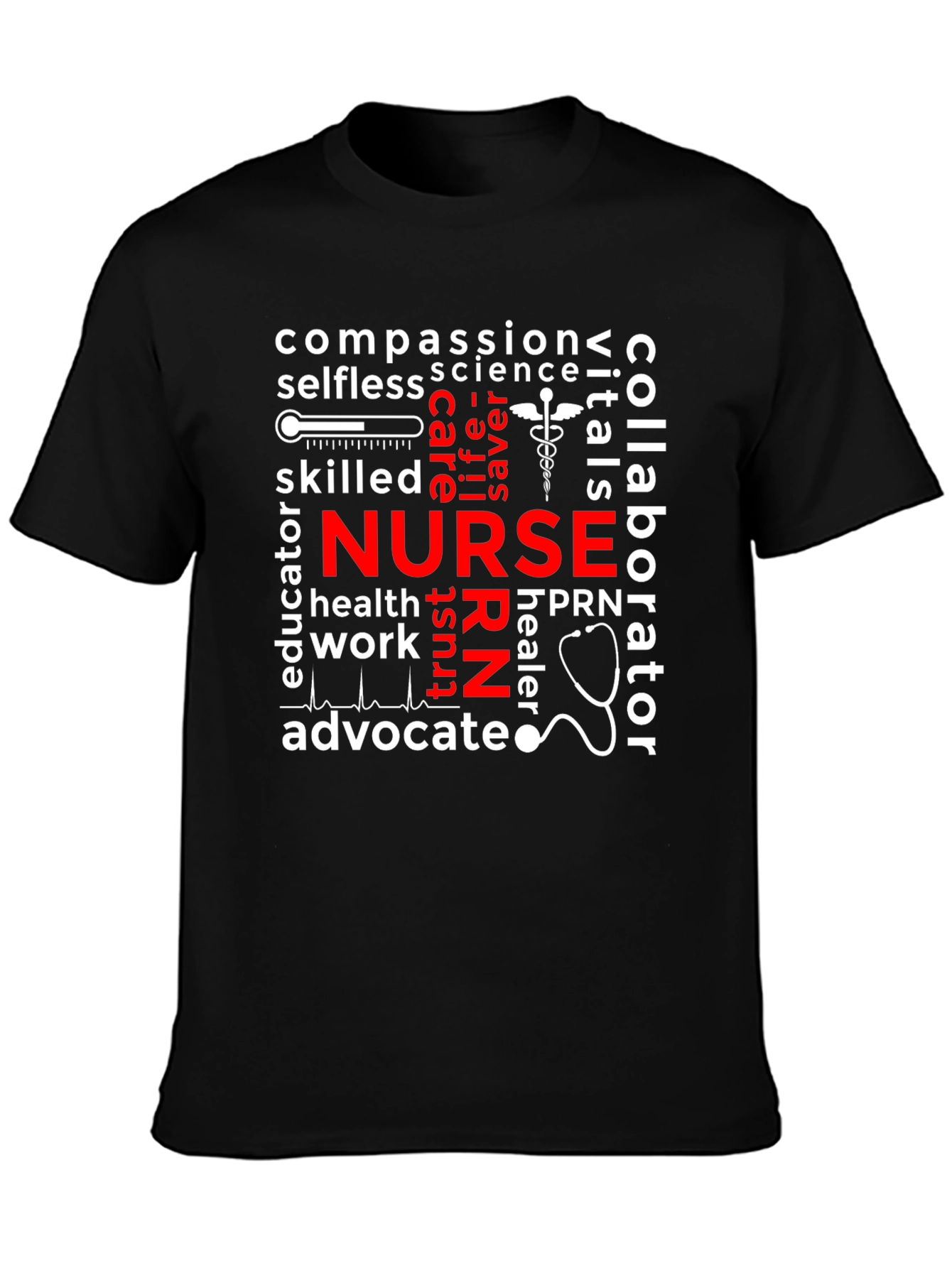 Nurse Word Cloud T-Shirt - Healthcare Apparel