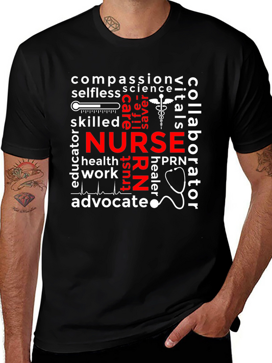 Nurse Word Cloud T-Shirt - Healthcare Apparel