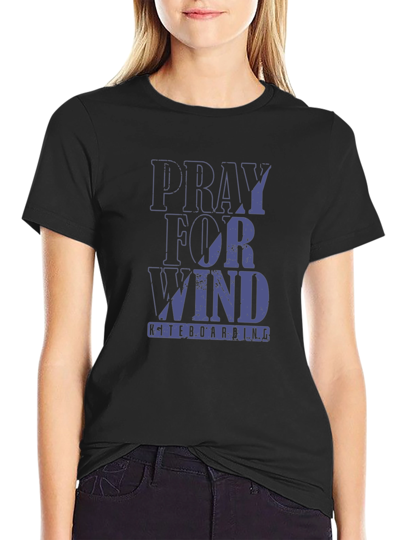 Pray For Wind Kiteboarding Graphic T-Shirt
