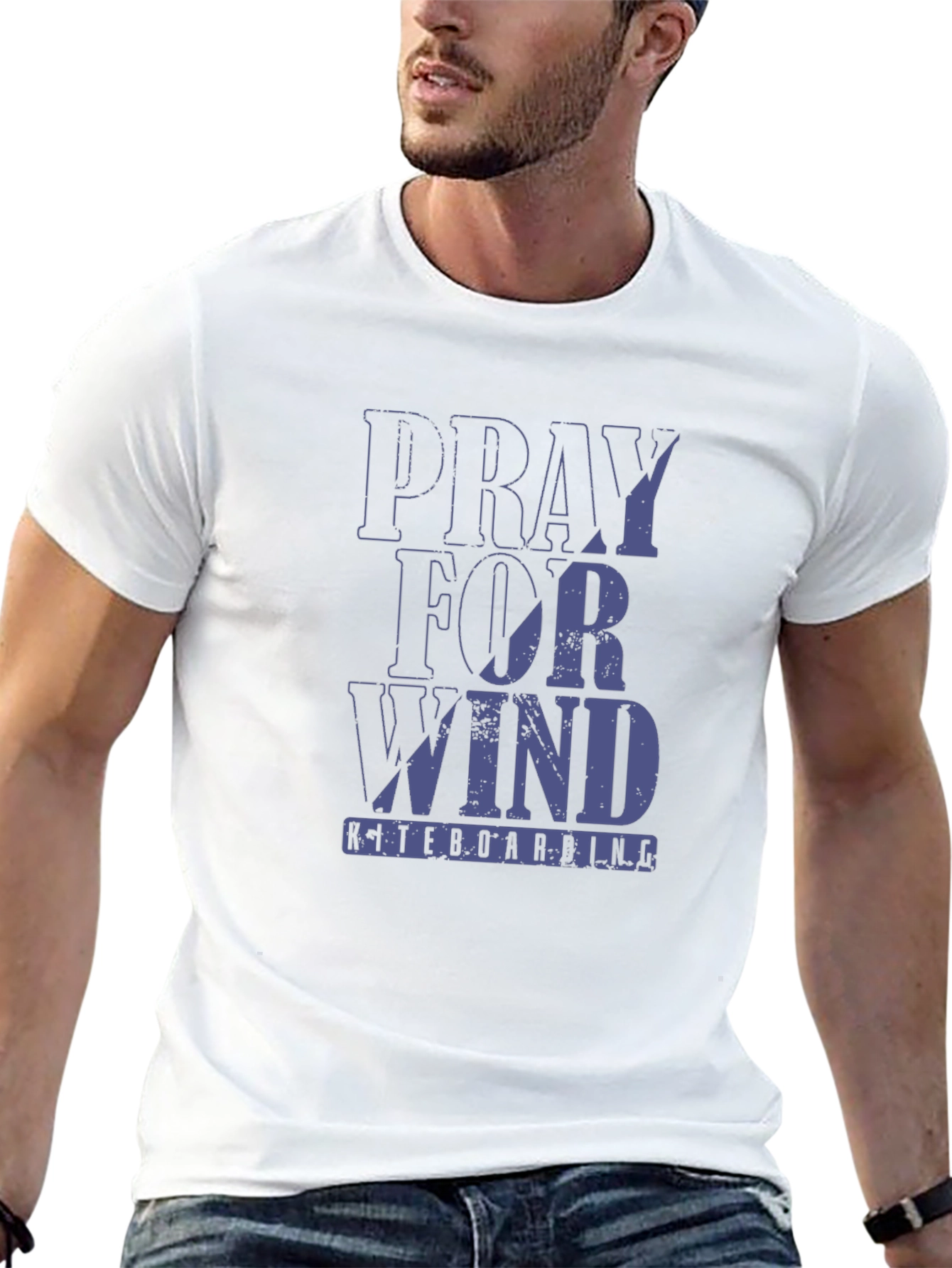 Pray For Wind Kiteboarding Graphic T-Shirt