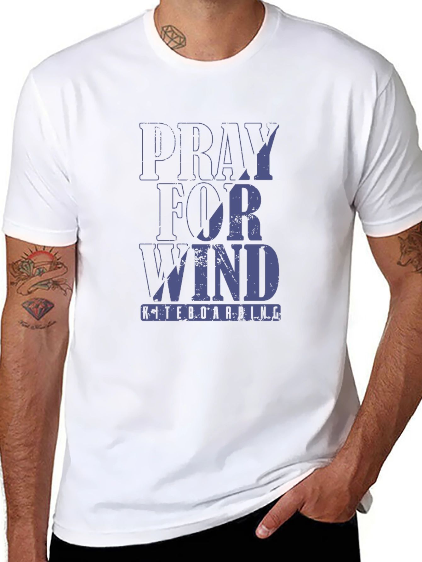 Pray For Wind Kiteboarding Graphic T-Shirt