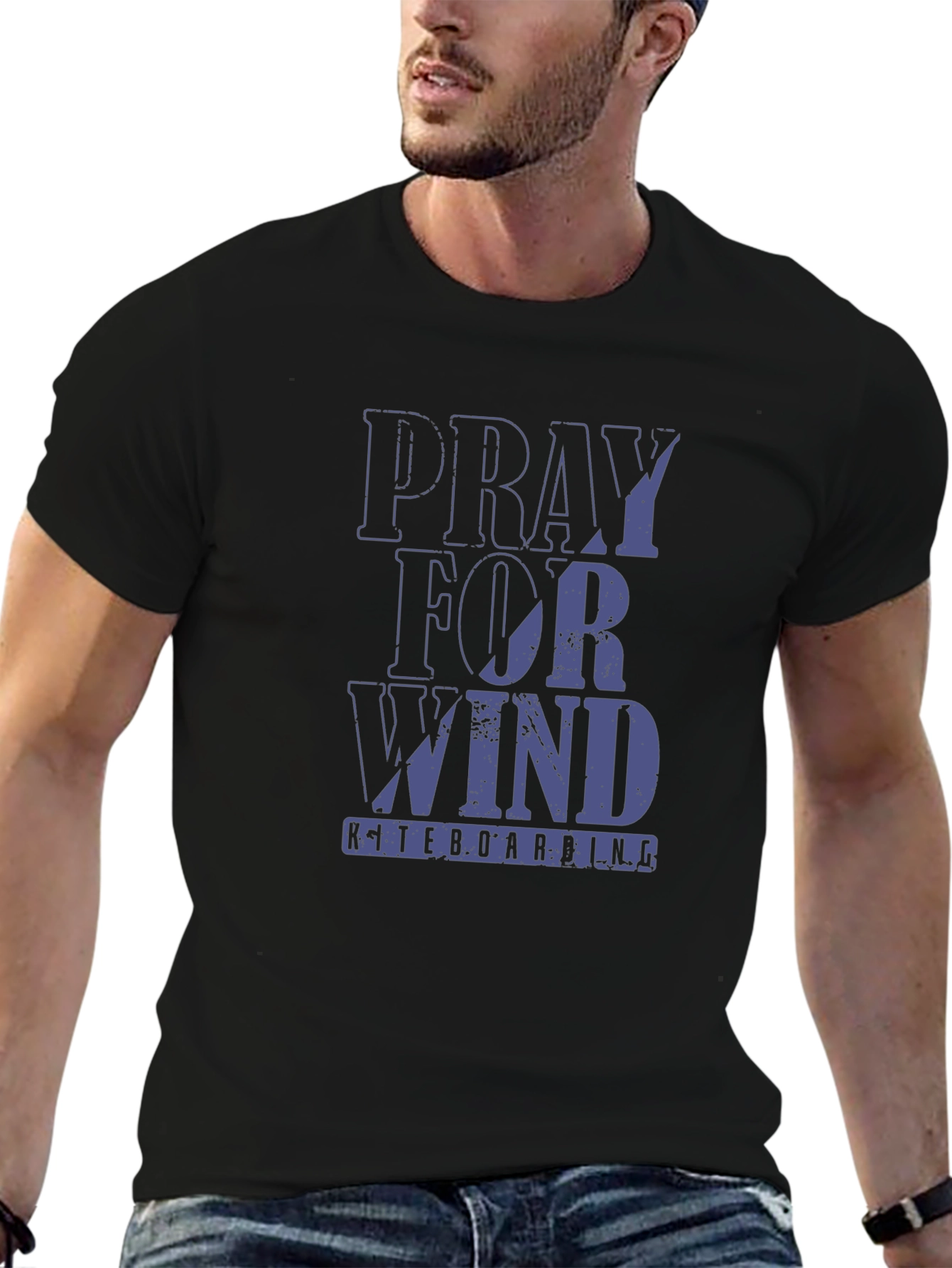 Pray For Wind Kiteboarding Graphic T-Shirt