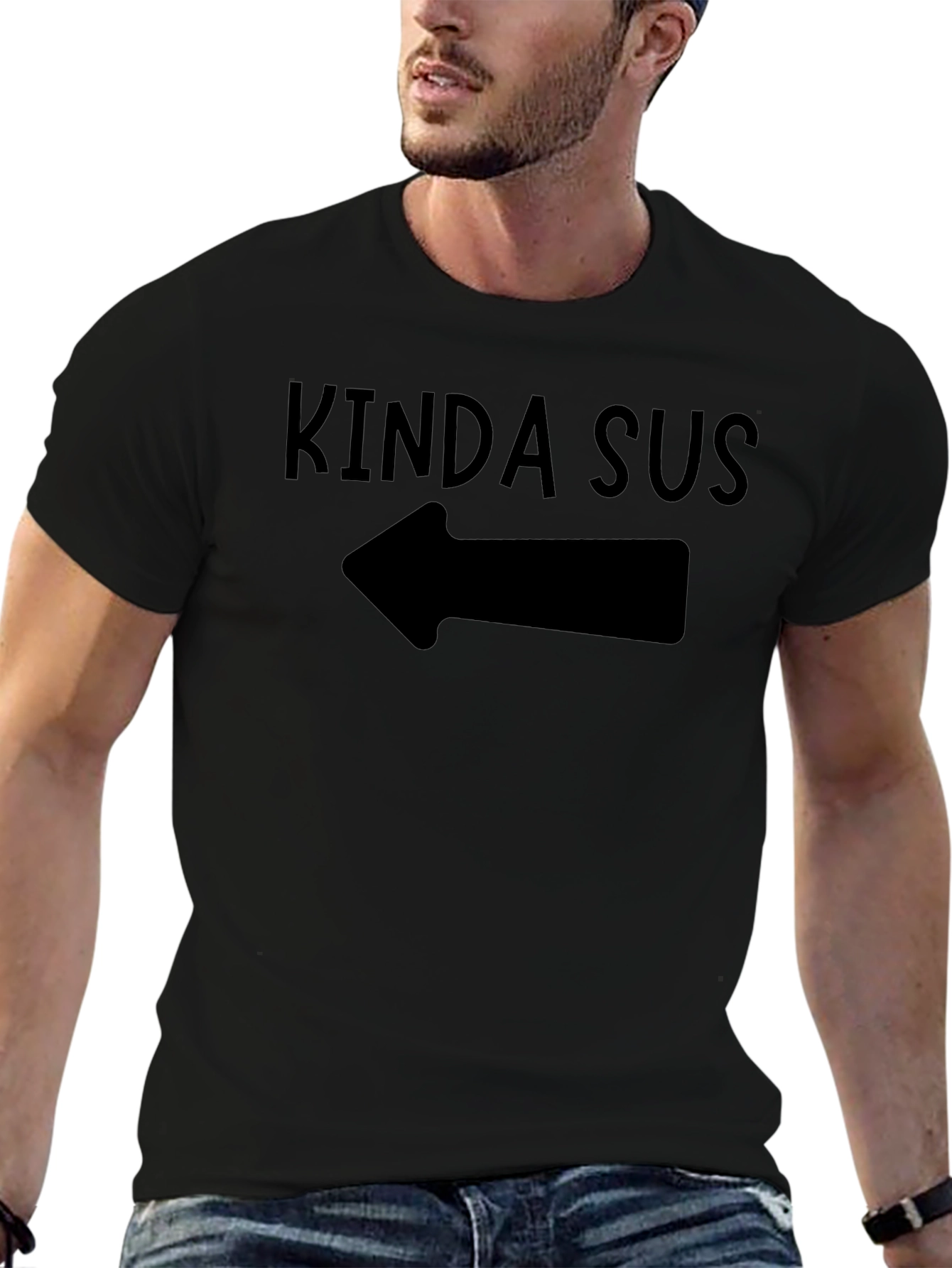 Kinda Sus Black T-Shirt