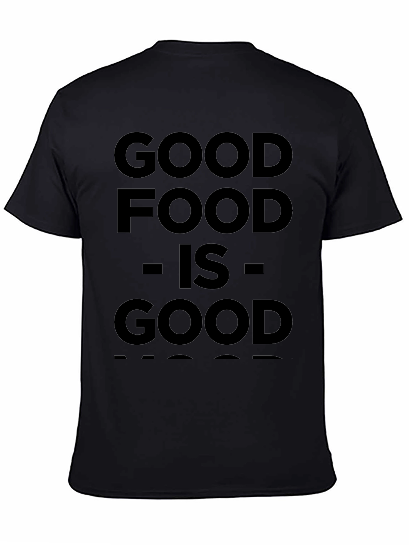 Good Food Good Mood Black Graphic Tee